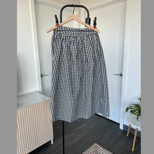 🧡 Worn ONCE: Linen Blend A-line Midi Skirt